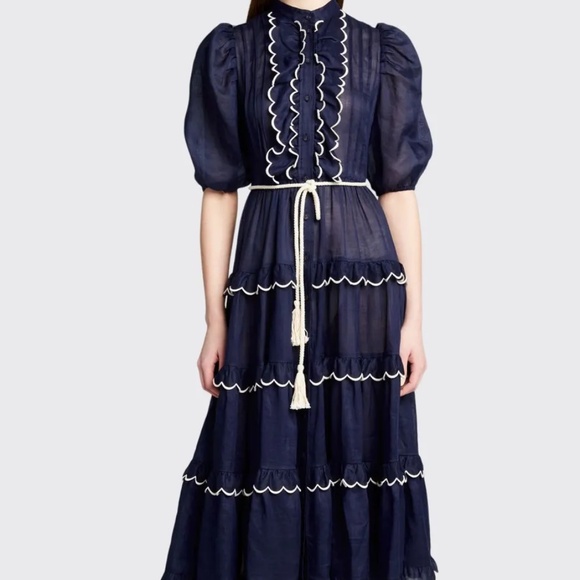Zimmermann Dresses & Skirts - ZIMMERMANN Aliane Scallop Frill Dress
